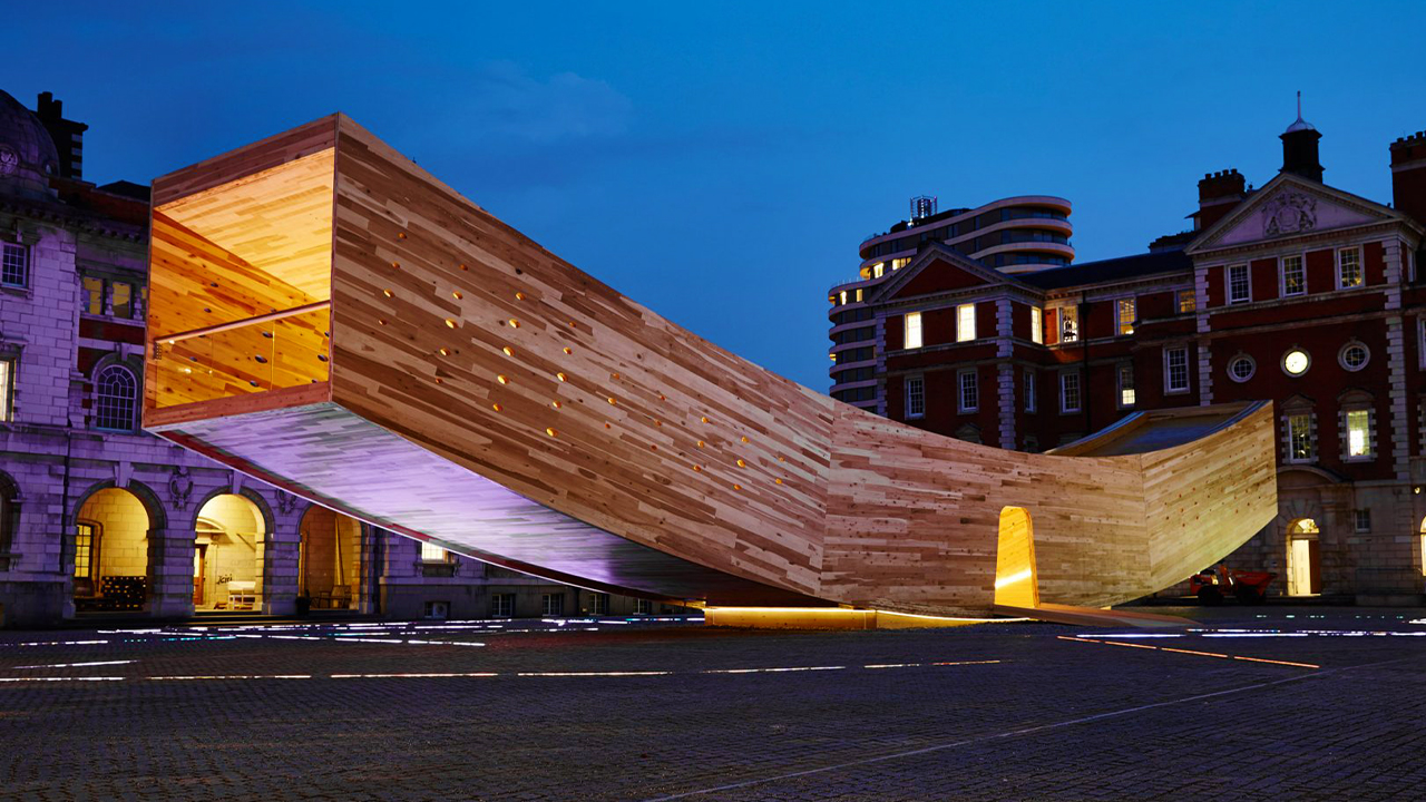 Alison Brooks designs timber 'smile' for London Design Festival