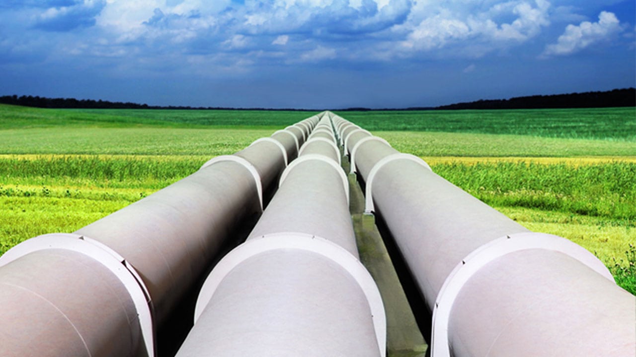 Transmission pipelines are big, and transport oil and gas products over long distances