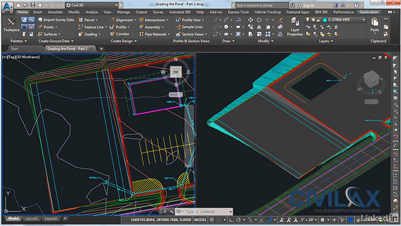 Various features of Civil 3D help engineering design technicians produce plans and manage updates with a more efficient and streamlined process